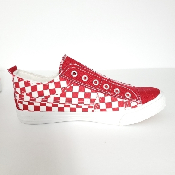 Red checked slip-on sneakers Yoki - Picture 6 of 10